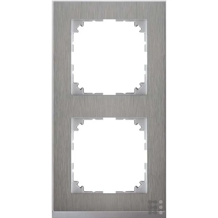 Merten MEG4020-3646 M-Pure Decor-Rahmen, 2fach, Edelstahl-Aluminium