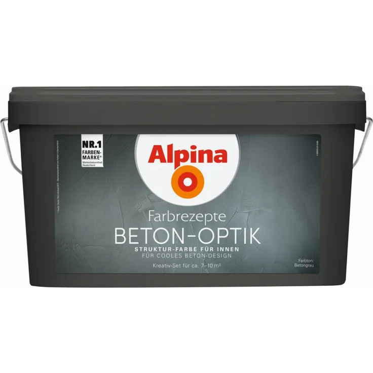 Alpina Innenfarbe Beton-Optik 3 l Basis und 1 l Finish, matt