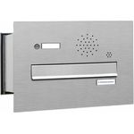 1er V2A Edelstahl Briefkastenanlage Mauerdurchwurf Klingel