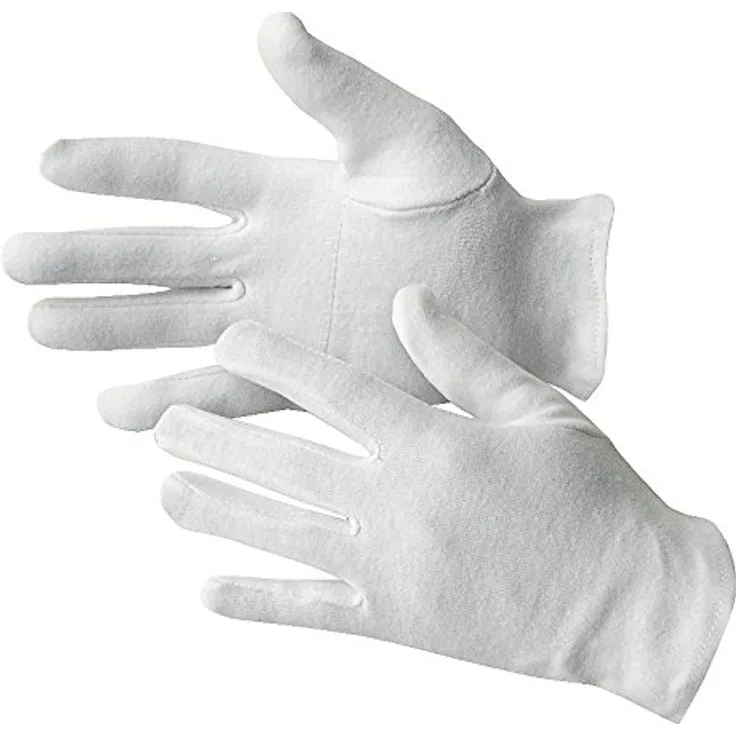 Jah 579 Baumwollhandschuh 12 Paar oekotex schwer verstärkt weiß Gr. 9