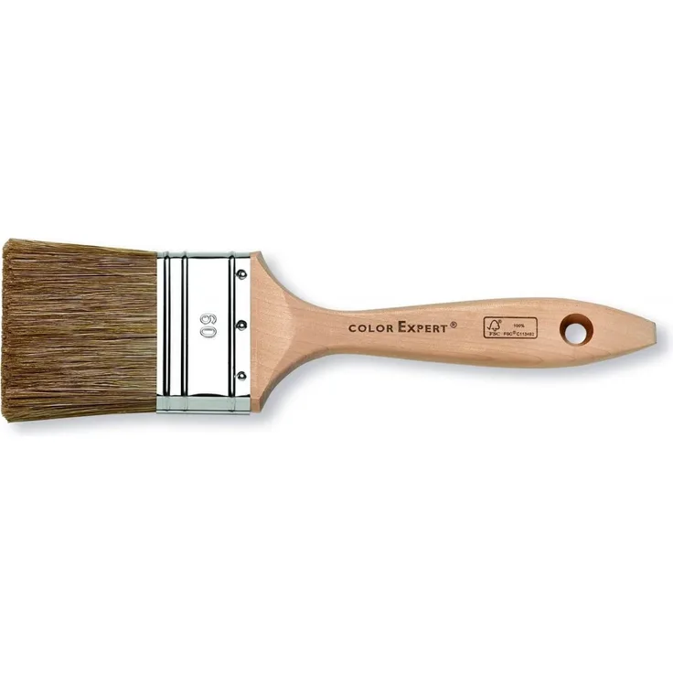 Color-Expert Lasur-Flachpinsel Mischborste 80mm mit Gripzone Lasur-Pinsel