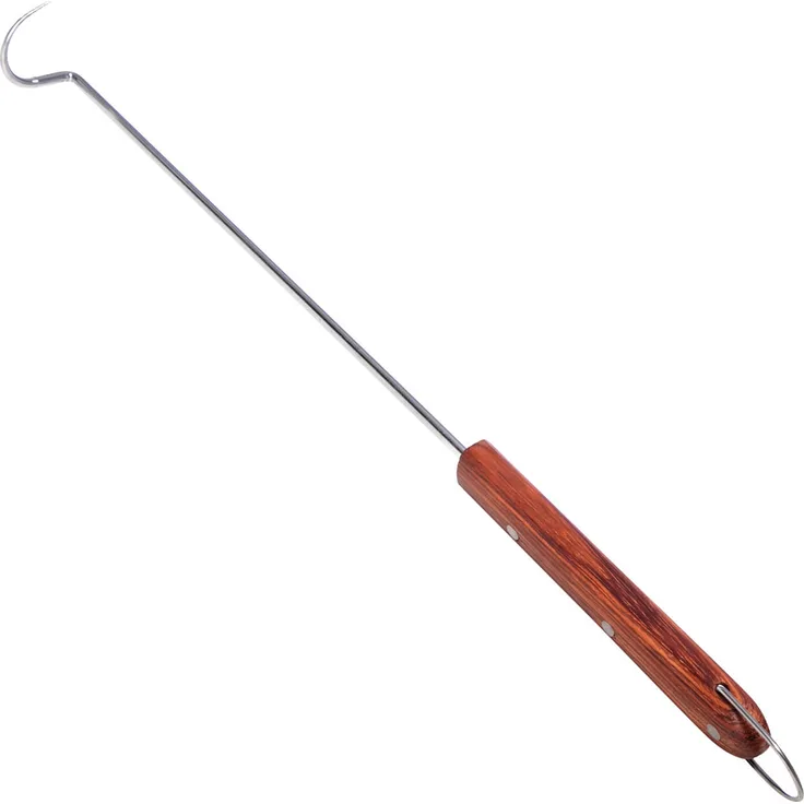 Grill- u. Fleischhaken mit Rosenholzgriff 47cm Rosenholzgriff