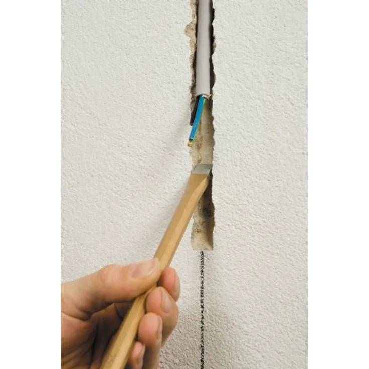 kwb Elektriker-Meißel 318726 (Achteckig, 250x12 mm, CV-Stahl, VPA-GS geprüft, Made in Germany)