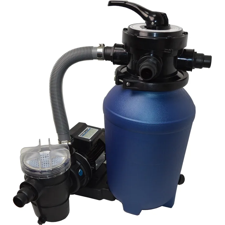 SPIRATO Sandfilteranlage Pool Filter Sandfilter mit Pumpe 8 m³ und Vorfilter Splash 250