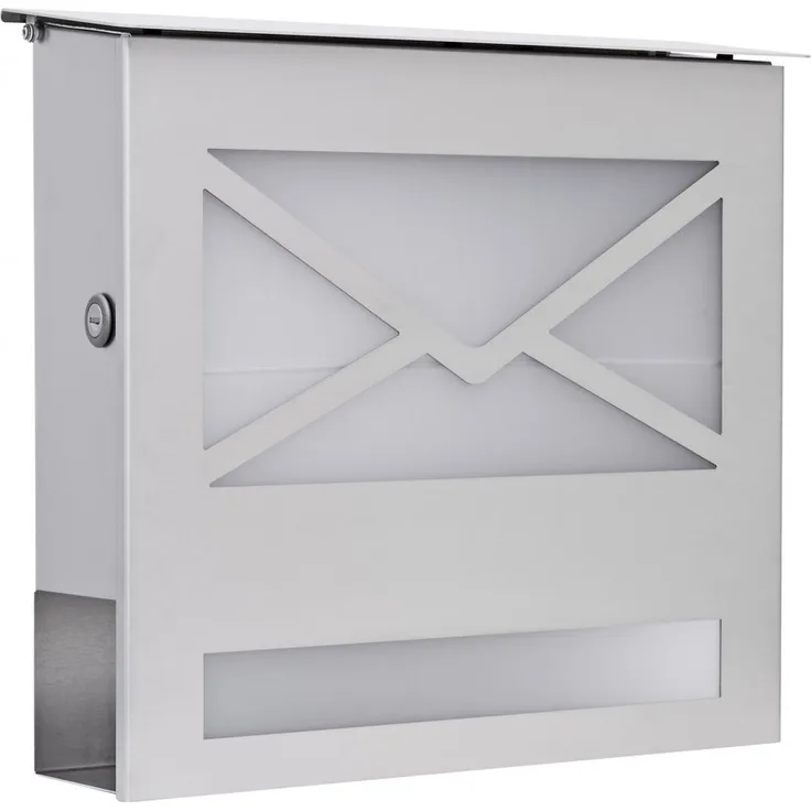 Heibi Heibi Briefkasten Nr. 43809, Zeitungsfach m. Acrlglasscheibe, Aus. Edelstahl, 43809