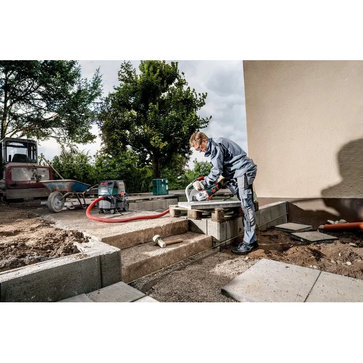 Metabo Winkelschleifer WE 26-230 MVT Quick (2600 Watt, Scheibendurchmesser 230 Millimeter, Vibrationsdämpfung, Metabo M-Quick-System, Wiederanlaufschutz, Schlüssel im Zusatzhandgriff ) 606475000 – Bild 4