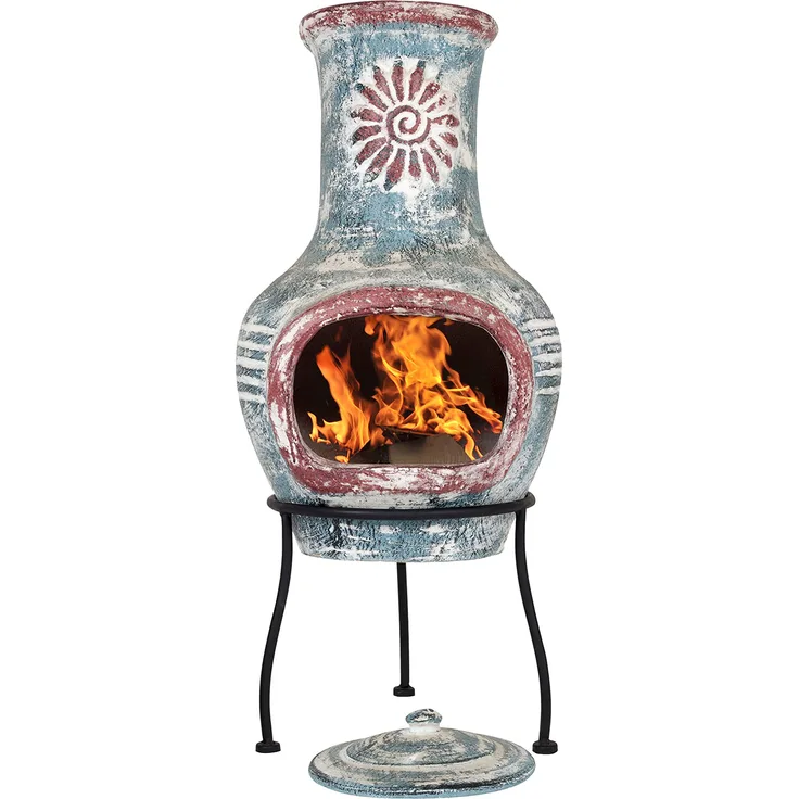 La Hacienda Gartenkamin, Aus Ton, Kleine Swirl Street