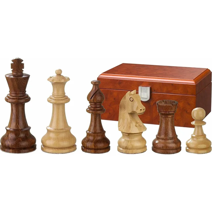 Philos 2062 - Schachfiguren Sigismund, Königshöhe 70 mm, gewichtet, in Figurenbox