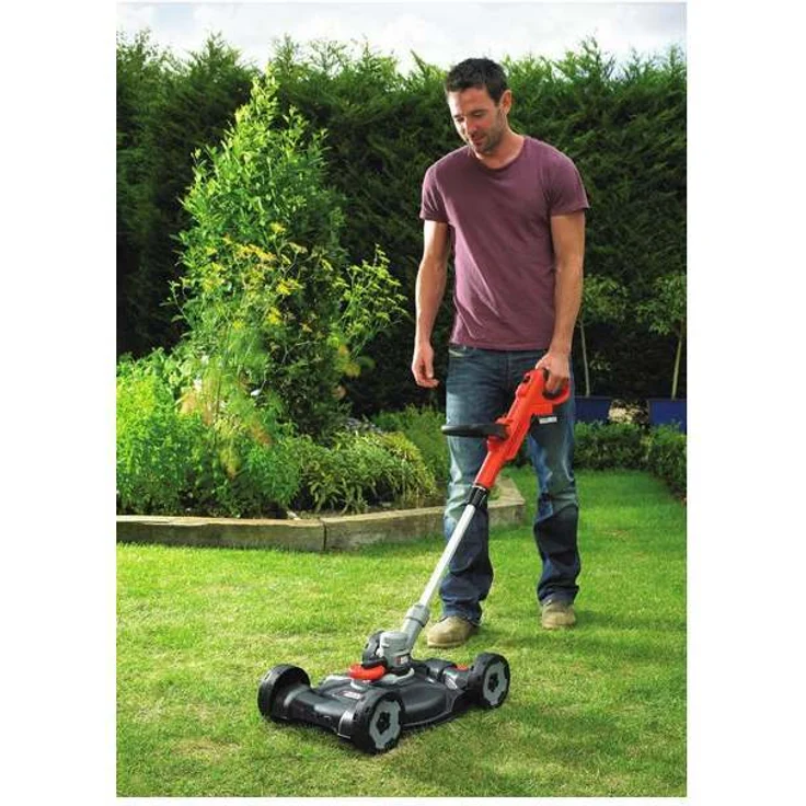 Black+Decker 3-in-1 Multi-Trimmer-Set (18V 2,0Ah, Kantenschneider, Rasentrimmer mit Rasenmäheraufsatz, speziell für kleinste Rasenflächen und schwieriges Gelände, inkl. Akku und Ladegerät) STC1820CM – Bild 6