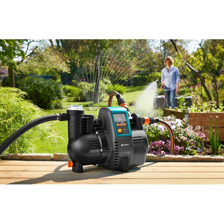 Gardena 01759-61 Haus-& Gartenautomat 5000-5 LCD, 1300 W, Schwarz, Orange – Bild 4