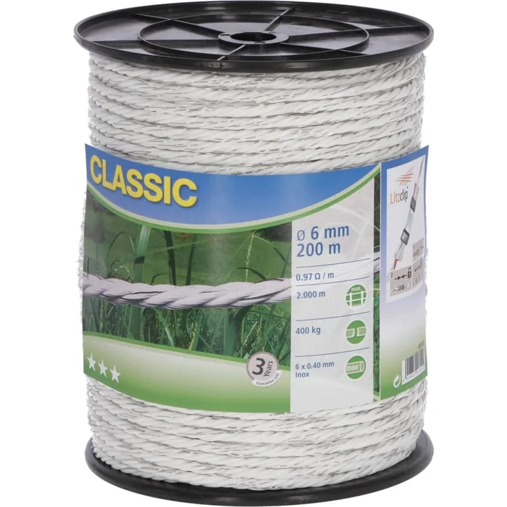 Neutral Weidezaunseil Classic 200 m Weiß