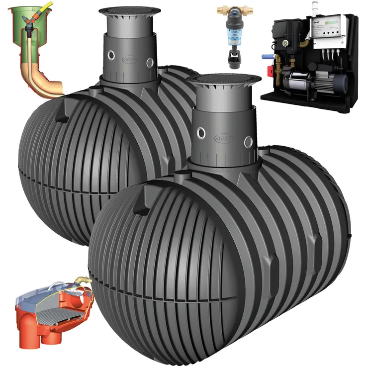 GRAF Regenwasser-Erdtank Carat 13000L Haus Professionell PKW-befahrbar