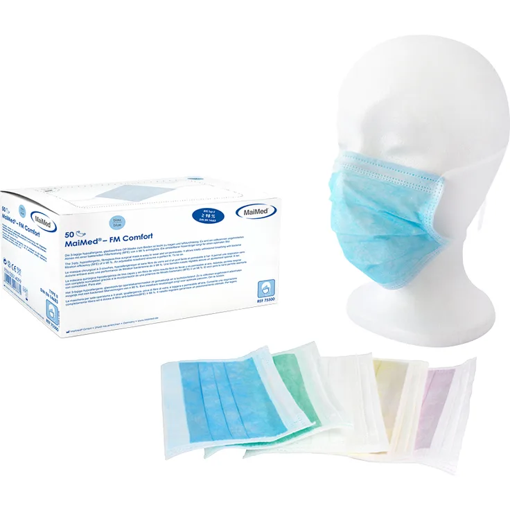 MAIMED FM Comfort OP Maske Einheitsgröße, mit Gummizug, weiß 50 Stück