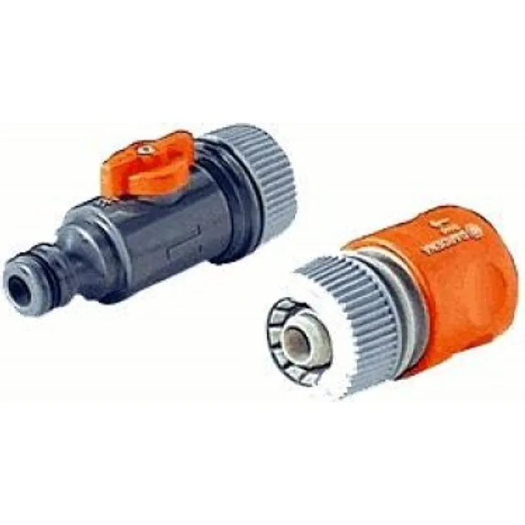 GARDENA Perl-Regner-Anschlussset: Armaturenausstattung für den GARDENA Perl-Regner, Anschlussstück mit Regulierventil für Perl-Regneranfang und Wasserstop für Perl-Regner-Ende (1989-20)