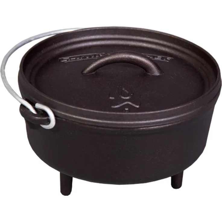 Camp Chef Classic Dutch Oven Topf 8'' (20cm) - Feuertopf aus Gusseisen - mit Füßen