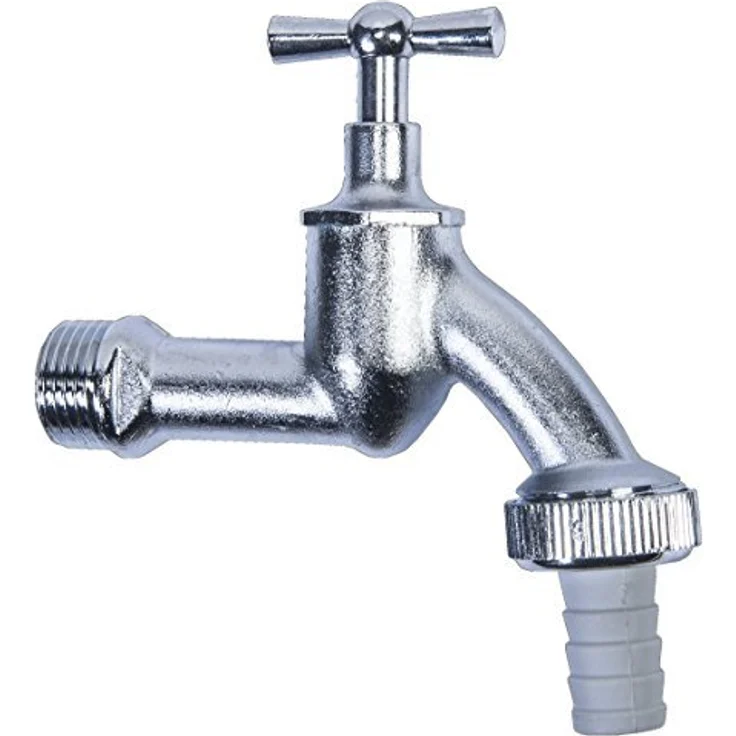 Cornat Kugelauslaufhahn - 20,95 mm (1-2 Zoll) AG - Inklusive Schlauchanschluss - Hochwertiges Messing - Ideal als Außenzapfstelle - Zapfhahn für Regentonnen - Wasserhahn - Absperrhahn - FLOR92590 Bewässerungszubehör – Bild 1