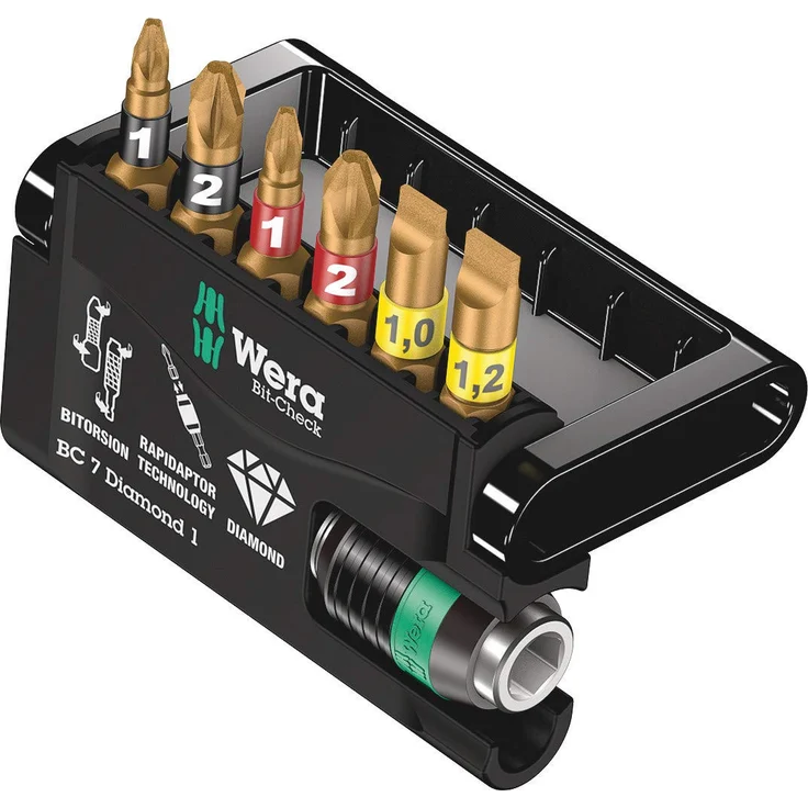 Wera Bit-Sortiment, Bit-Check 7 Diamond 1, 7-teilig, 05057416001 - Preisvergleich – Bild 1