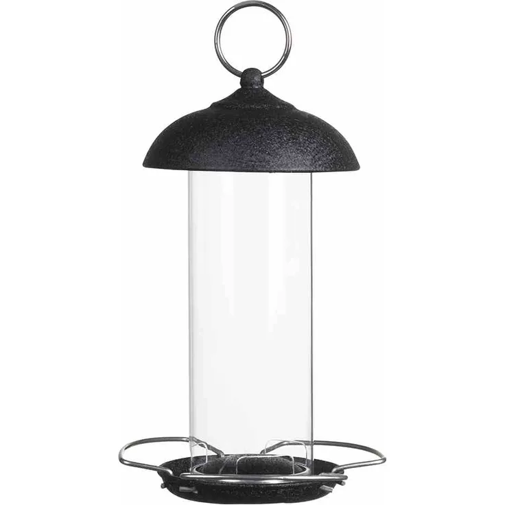 Siena Garden D37191 Futtersäule schwarz für Mischfutter 20cm, Stahl