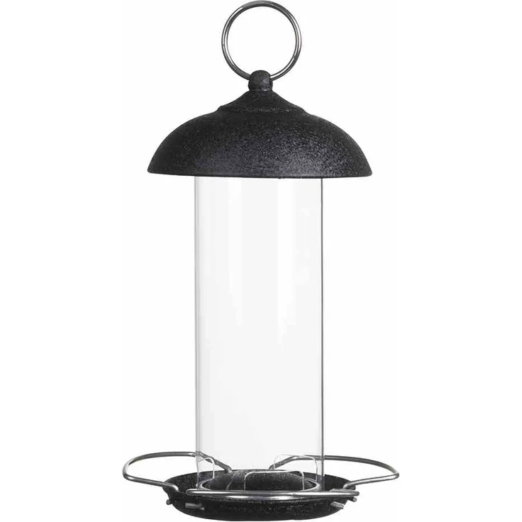 Siena Garden D37191 Futtersäule schwarz für Mischfutter 20cm, Stahl