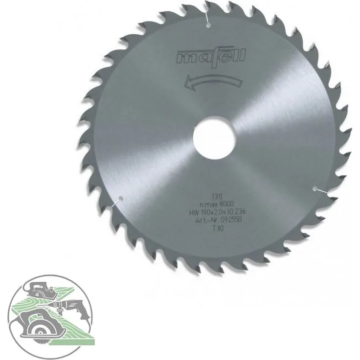 Mafell Sägeblatt HM 190 x 1,2 - 2,0 x 30 Z 36 Unterflur Zugsäge Erika 60 092550