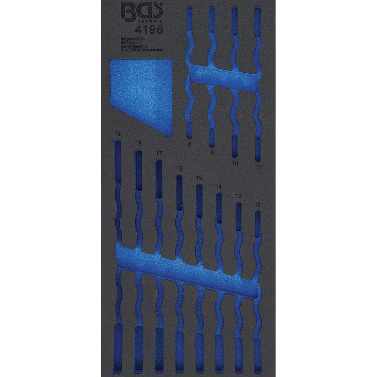 BGS technic 4196-1 Werkstattwageneinlage 1-3 | leer | für Art. 4196