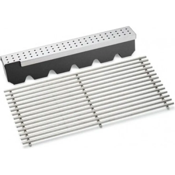 Weber R„uchereinheit mit verkrztem Edelstahlrost Genesis