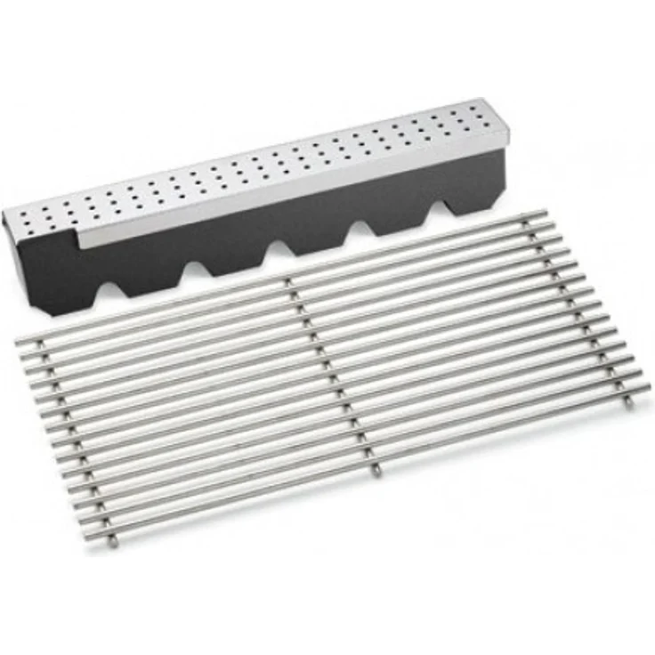 Weber R„uchereinheit mit verkrztem Edelstahlrost Genesis