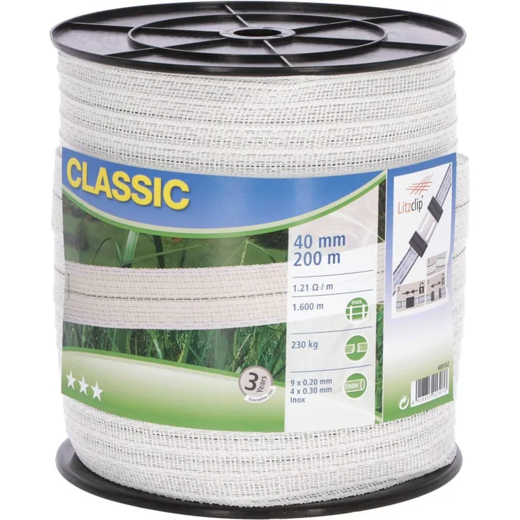 Neutral Weidezaunband Classic 200 m 40 mm Weiß