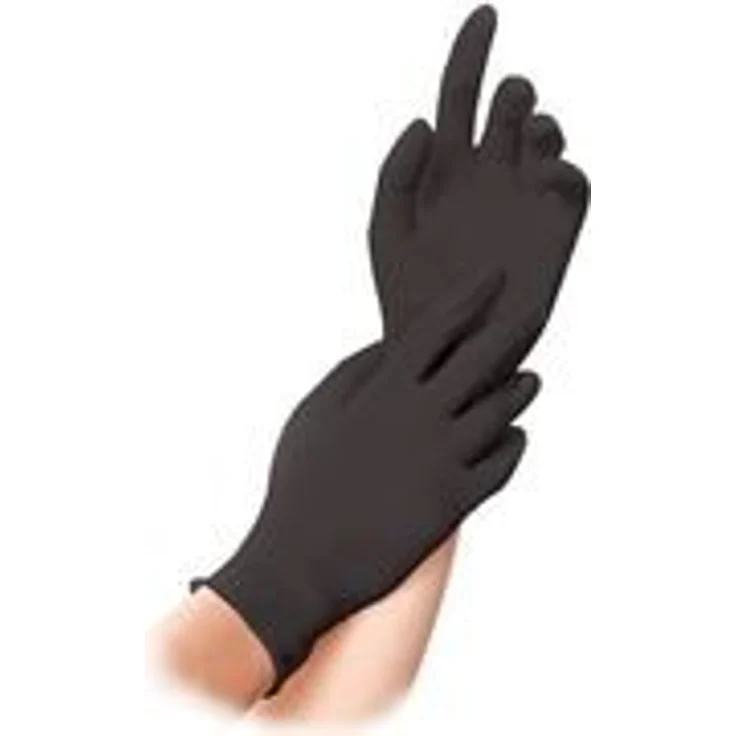 franz mensch 27058 Nitril-Handschuh''DARK'' HYGOSTAR, M, schwarz – Bild 1