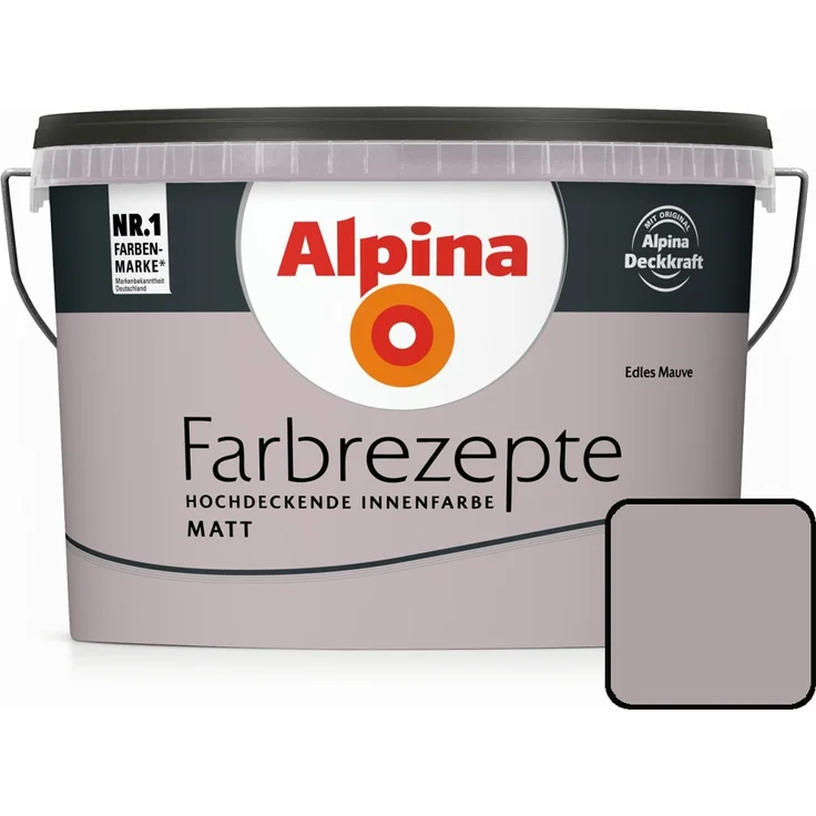 Alpina Farbrezepte Zartes Lila 2,5 l, edles mauve, Innenfarbe matt – Bild 1