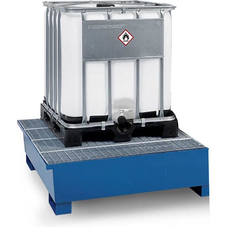 R+R Industrietechnik Auffangwanne RTC-1 für 1x1000l IBC Fass RAL 5010 Enzianblau