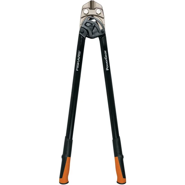Fiskars Bolzenschneider, Bis zu 30% mehr Kraft, Länge 91 cm, Stahl-Kunststoff, Schwarz-Orange, PowerGear, 1027216