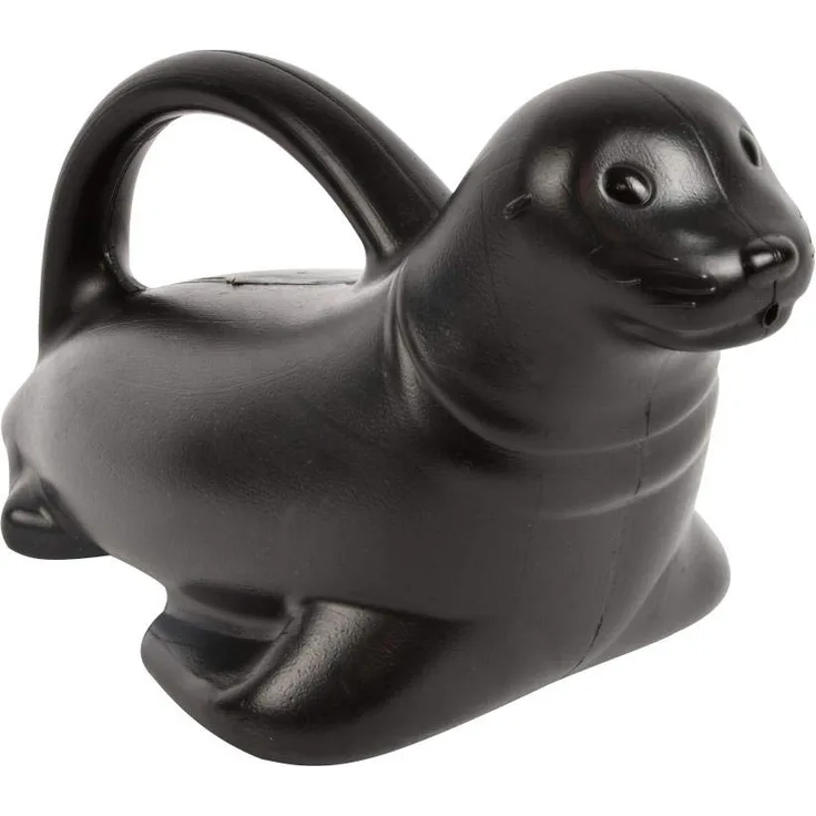 Esschert Design Gießkanne Seelöwe aus Kunststoff, farbig Sortiert, 29 x 16 x 17 cm, grau-braun, mit Henkelgrifg