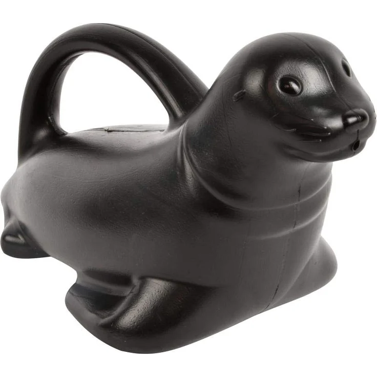 Esschert Design Gießkanne Seelöwe aus Kunststoff, farbig Sortiert, 29 x 16 x 17 cm, grau-braun, mit Henkelgrifg