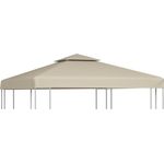 vidaXL Pavillon-Ersatzdach 310 g-m² Beige 3x3 m