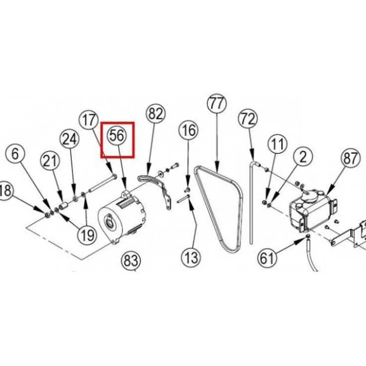 Nilfisk Original 56510971 Riemenscheiben-Wechselstromgenerator Ersatzteil