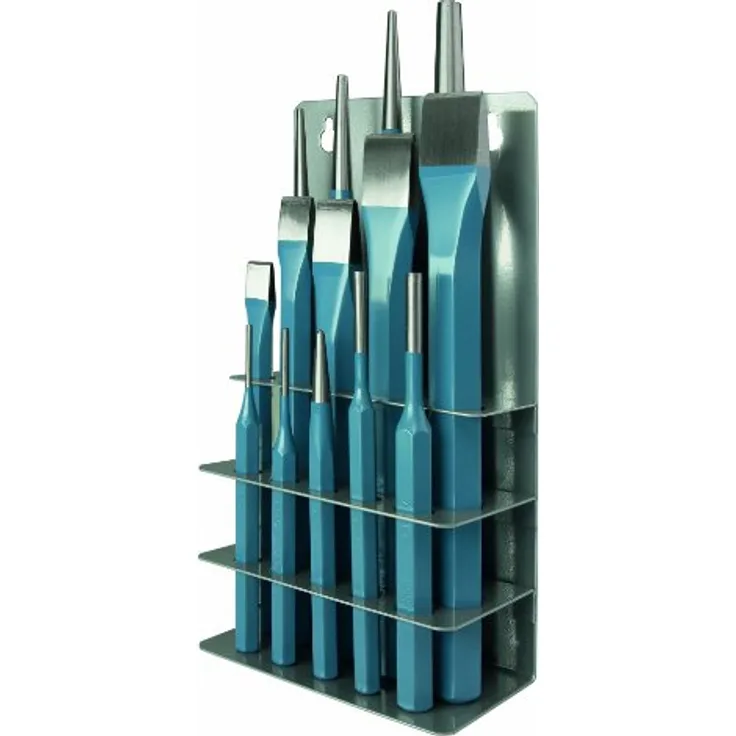 Peddinghaus Werkzeugsatz 6633120000 14-teilig 1 Körner 3x125mm, 4 Splintentreiber 2-3-5-6mm, 4 Durchschläger, 5 Flachmeißel