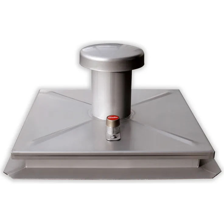 Hailo Schachtabdeckung HS1 Edelstahl 2mm tagwasserdicht geschlossen mit Isolierung 1000x1000mm