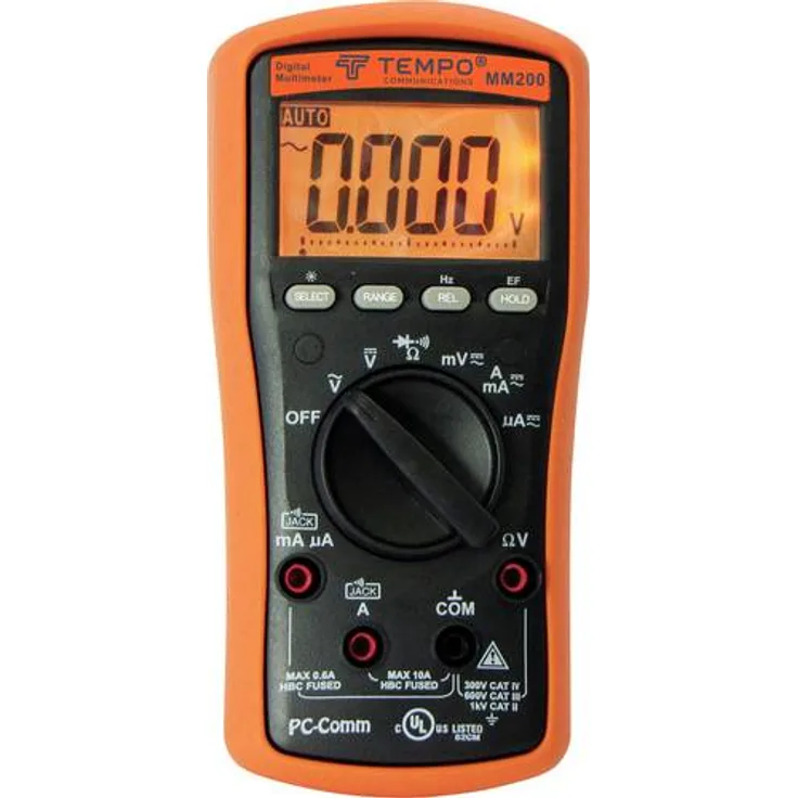 Tempo Communications MM200 Hand-Multimeter digital CAT IV 300V Anzeige (Counts): 6000