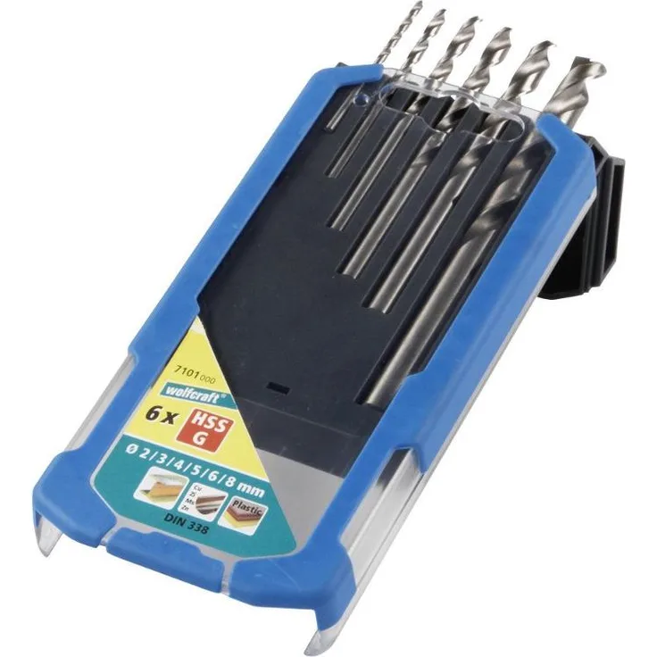 1 Metallbohrer-Set HSS G, 6-tlg. ø2-8mm