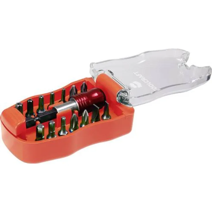 TOOLCRAFT TO-6623460 Bit-Set 15teilig Kreuzschlitz Phillips, Kreuzschlitz Pozidriv, Innen-Sechskant, Innen-TORX