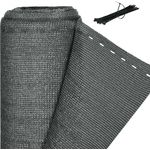 Zaunblende, Sichtschutz für Gartenzaun Balkon, HDPE Gewebe, UV-stabilisiert, wetterfest, 1x50 m, anthrazit