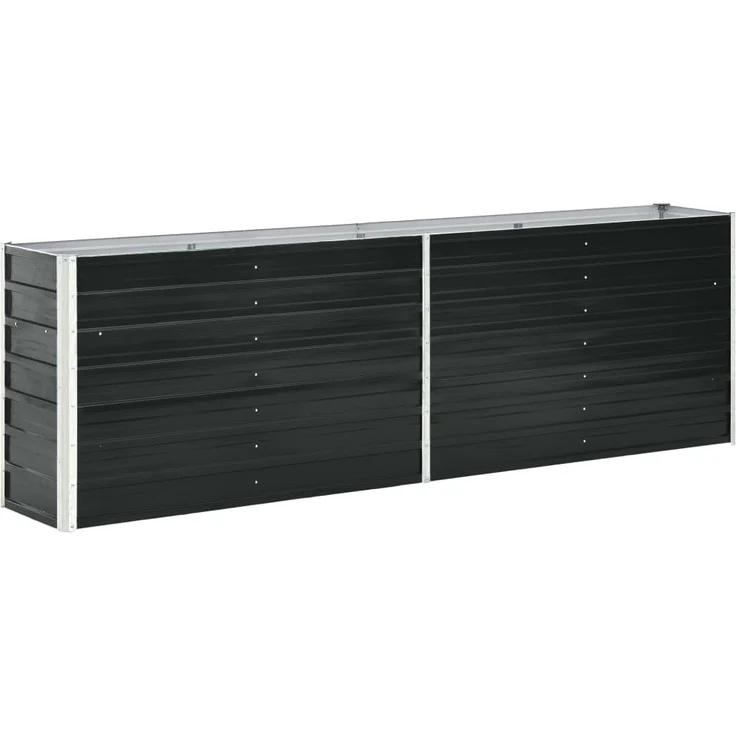 vidaXL Garten-Hochbeet Verzinkter Stahl 240 x 40 x 77 cm Anthrazit – Bild 1