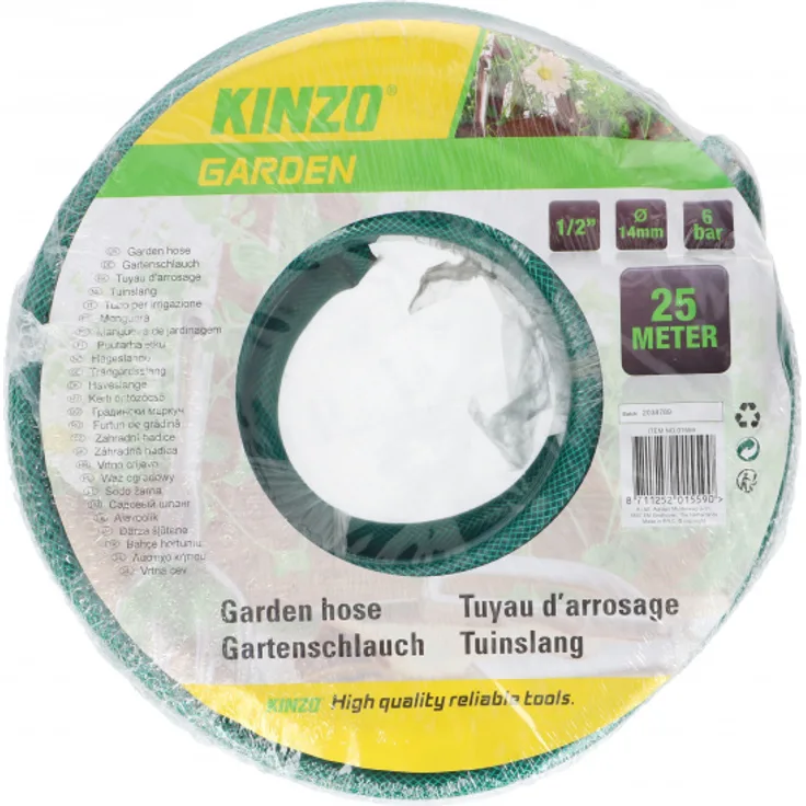 Kinzo gartenschlauch 14 mm pvc grün 25 meter