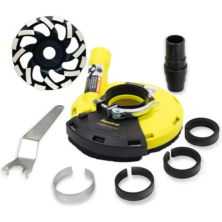 #7 FANZTOOL Absaughaube für Winkelschleifer 125mm + Diamantschleiftopf Premium - Preisvergleich