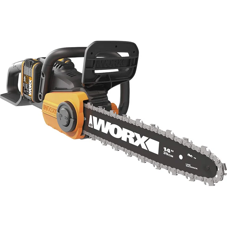 WORX 40V Akku Kettensäge WG384E, 2 x 2,0Ah, Powershare, Bürstenloser Motor, Werkzeugloses Kettenspannsystem, Schnellstopp-kettenbremse, Dual- ladegerät, 35cm Stablänge, 2 x 18V – Bild 1