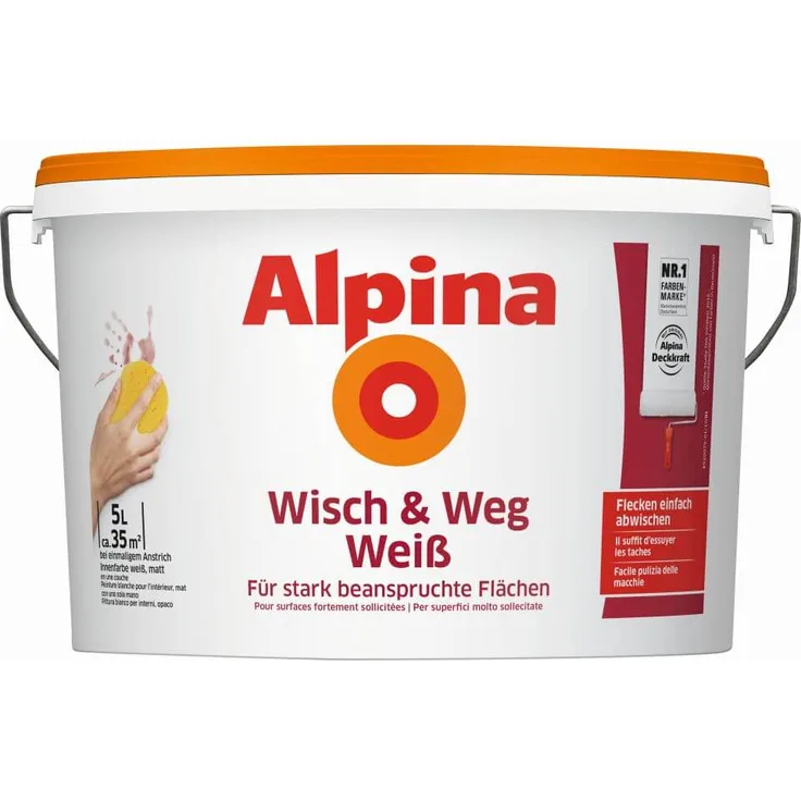 Alpina Wisch & Weg Weiß DIF 5L - Alpina Farben