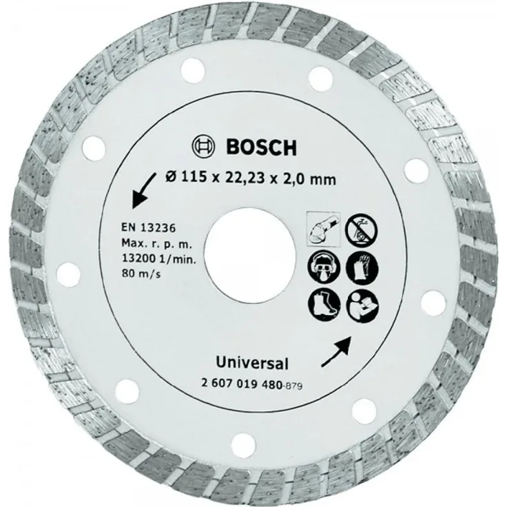 Bosch Diamanttrennscheibe Turbo, 115 mm, 2607019480