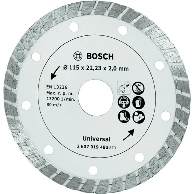 Bosch Diamanttrennscheibe Turbo, 115 mm, 2607019480
