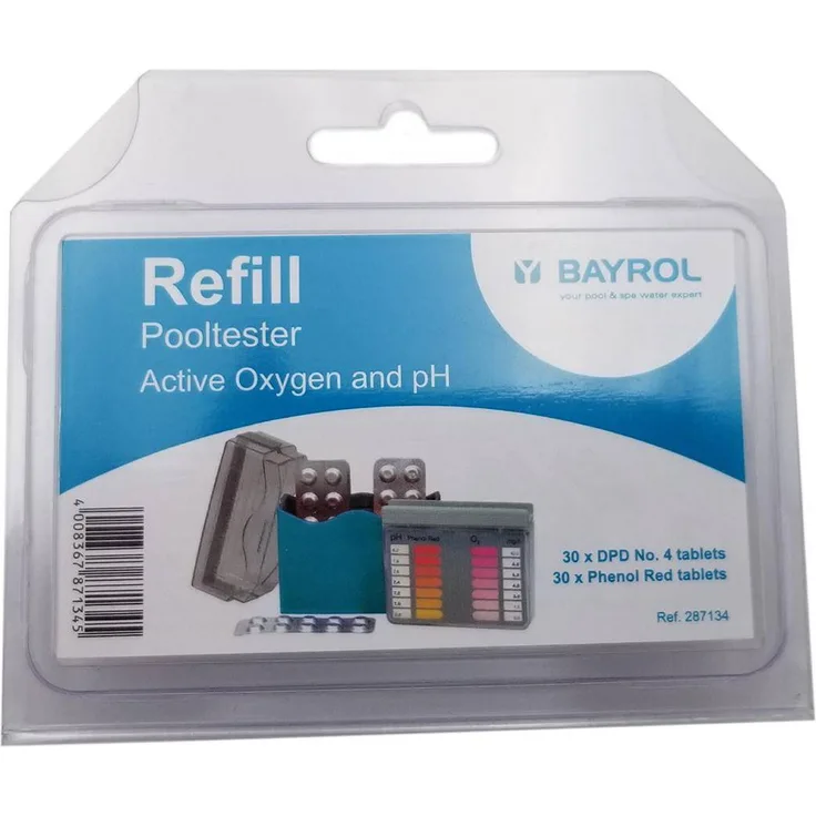 Bayrol Tabletten Nachfüllpackung pH Wert und Sauerstoff für Pooltester - 2 x 30 Tabletten Phenol Red & DPD No. 4